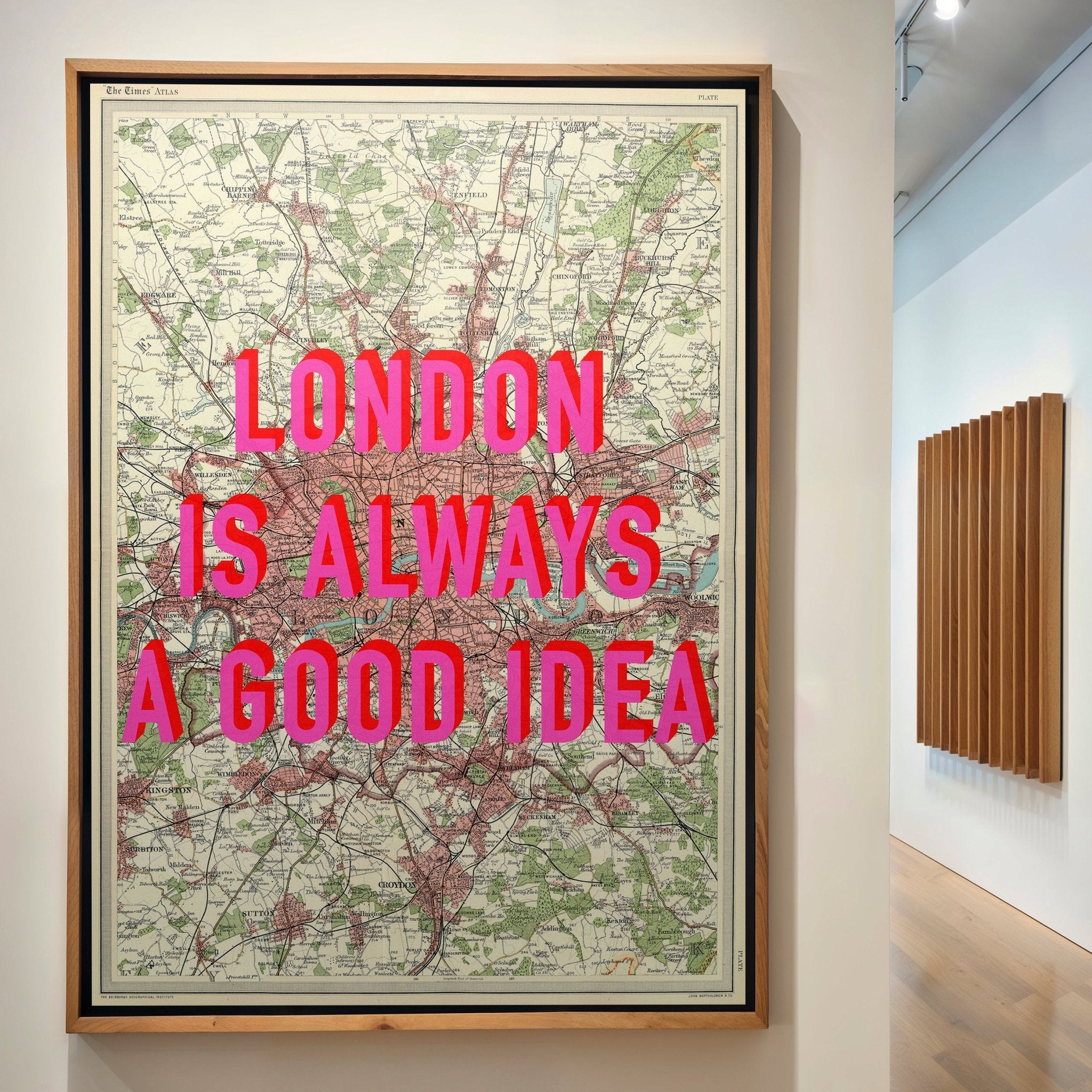 London Retro Pop Art Map Print - Magic Posters