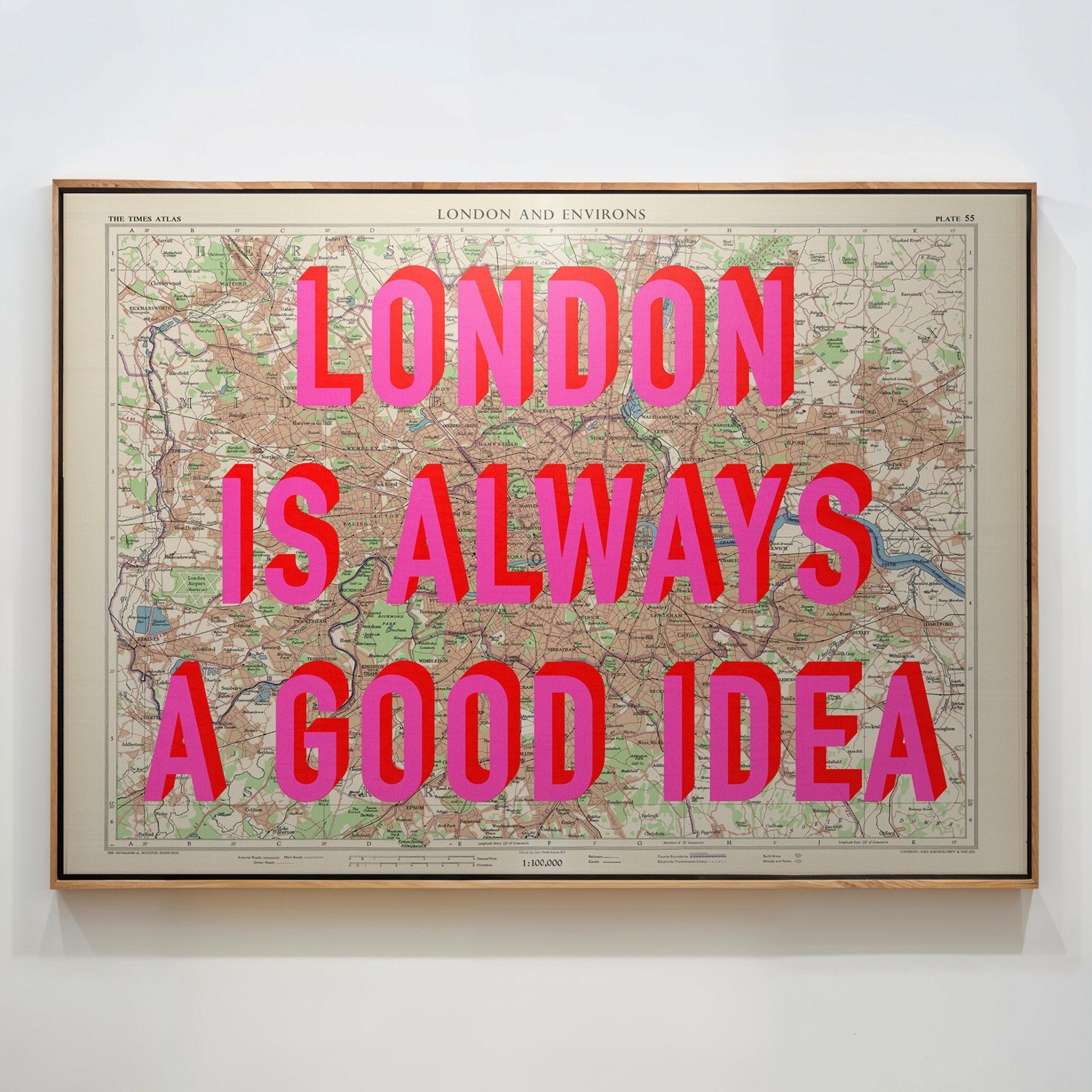 London Retro Pop Art Map Print - Magic Posters