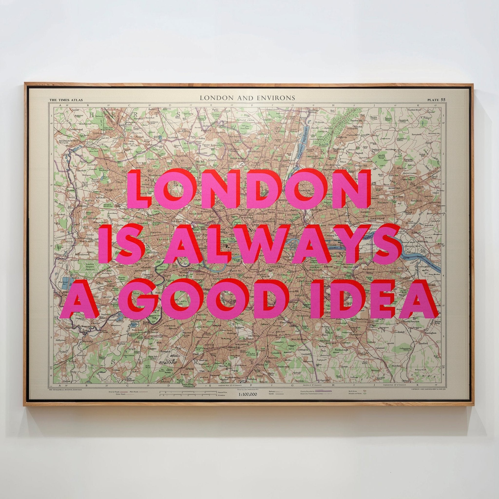 London Retro Pop Art Map Print - Magic Posters