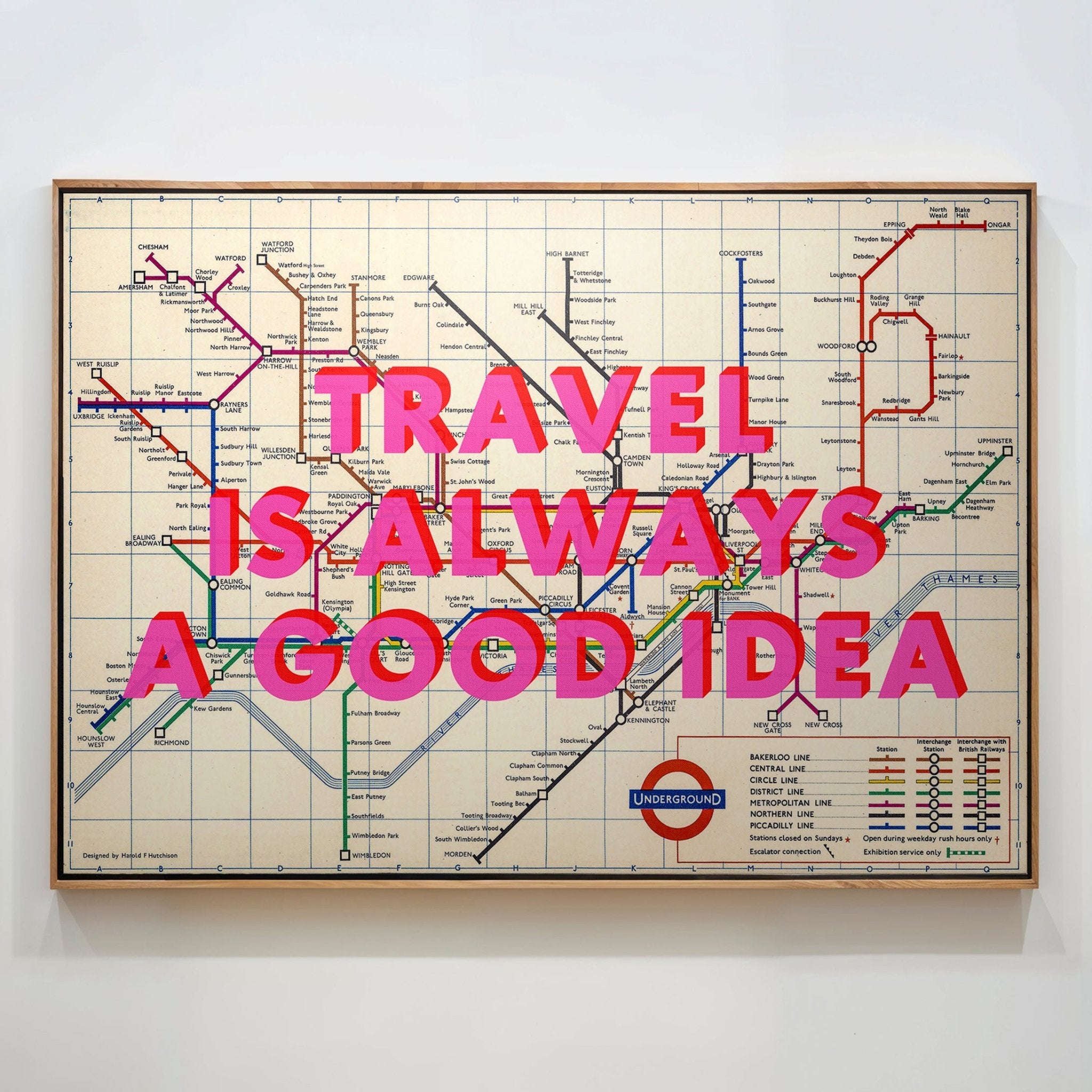 London Underground Retro Pop Art Map Print - Magic Posters