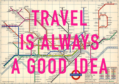 London Underground Retro Pop Art Map Print