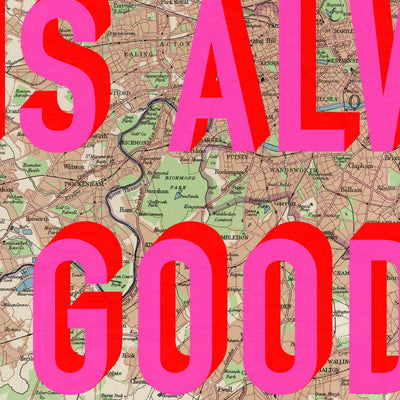 London Retro Pop Art Map Print