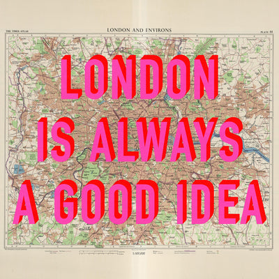 London Retro Pop Art Map Print - Magic Posters