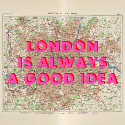London Retro Pop Art Map Print - Magic Posters