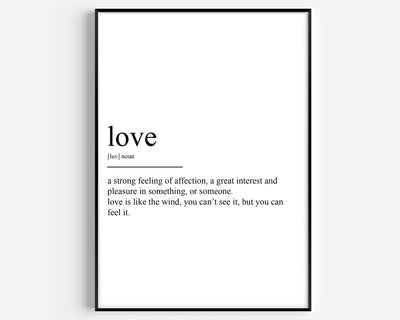 Love Definition Print - Magic Posters