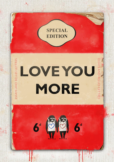 Personalised Book Cover Art Print (Love You More)