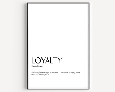 Loyalty Definition Print - Magic Posters