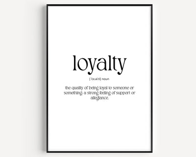 Loyalty Definition Print - Magic Posters