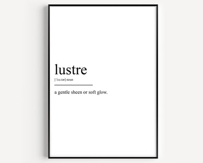 Lustre Definition Print - Magic Posters