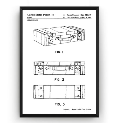 LV Attache Case 1991 Patent Print - Magic Posters