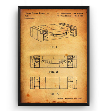 LV Attache Case 1991 Patent Print - Magic Posters