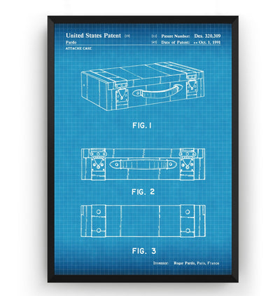 LV Attache Case 1991 Patent Print - Magic Posters