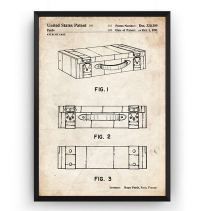 LV Attache Case 1991 Patent Print - Magic Posters
