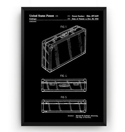 LV Luggage Suitcase 1986 Patent Print - Magic Posters