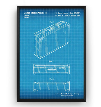 LV Luggage Suitcase 1986 Patent Print - Magic Posters