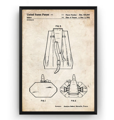 LV Rucksack 1993 Patent Print - Magic Posters