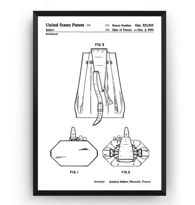LV Rucksack 1993 Patent Print - Magic Posters