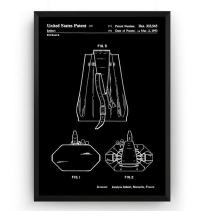 LV Rucksack 1993 Patent Print - Magic Posters