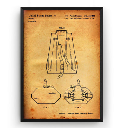 LV Rucksack 1993 Patent Print - Magic Posters