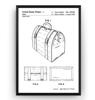 LV Travel Bag 1992 Patent Print - Magic Posters