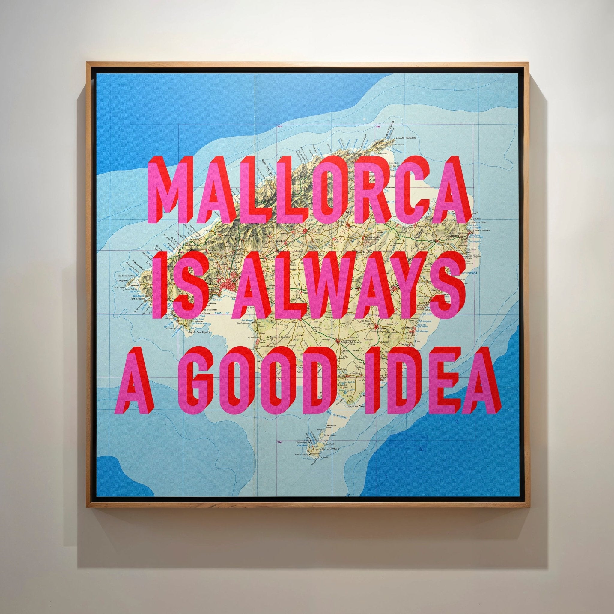 Mallorca Retro Pop Art Map Print - Magic Posters