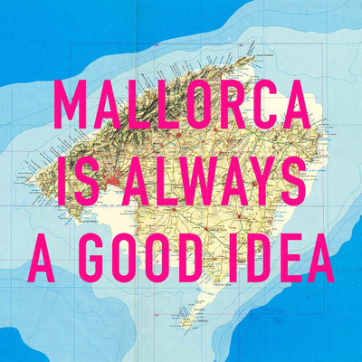 Mallorca Retro Pop Art Map Print