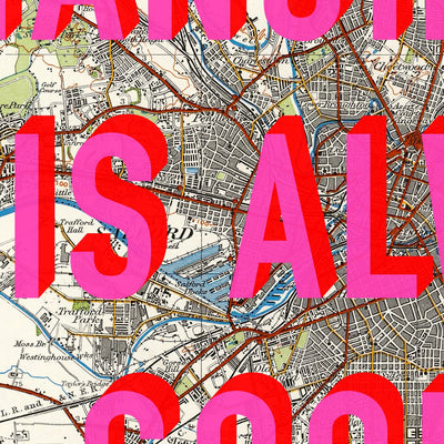 Manchester Retro Pop Art Map Print