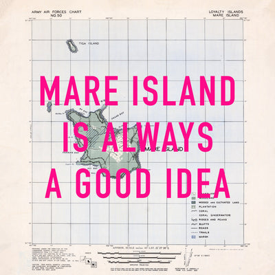 Mare Island Retro Pop Art Map Print (square) - Magic Posters