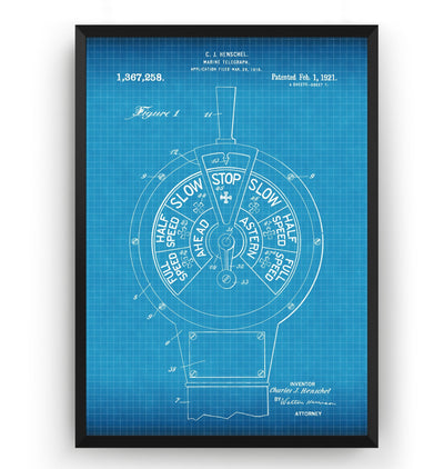 Marine Telegraph 1921 Patent Print - Magic Posters