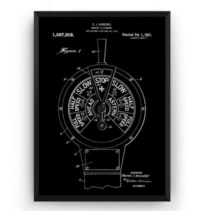 Marine Telegraph 1921 Patent Print - Magic Posters