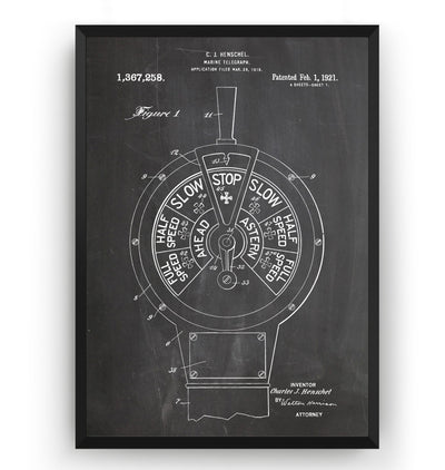 Marine Telegraph 1921 Patent Print - Magic Posters