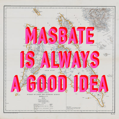 Masbate Retro Pop Art Map Print (square) - Magic Posters