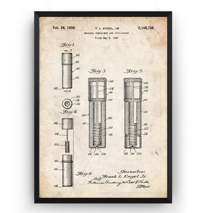 Mascara 1939 Patent Print - Magic Posters