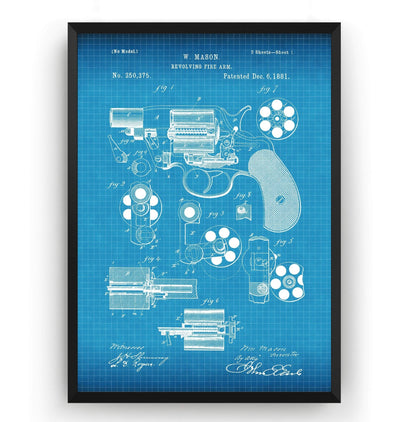 Mason Revolver Patent Print - Magic Posters