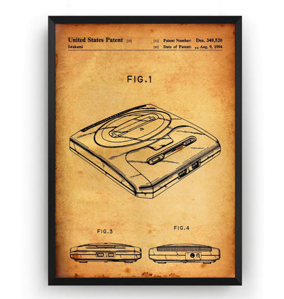 Mega Drive Patent Print - Magic Posters