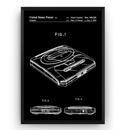 Mega Drive Patent Print - Magic Posters