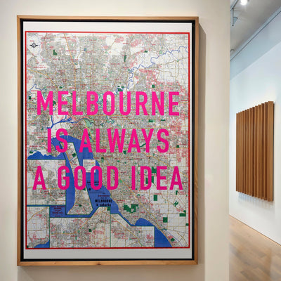 Melbourne Retro Pop Art Map Print - Magic Posters
