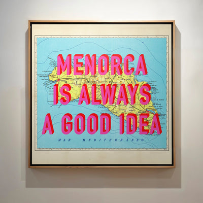 Menorca Retro Pop Art Map Print - Magic Posters