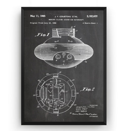 Mercury Tilting System 1965 Patent Print - Magic Posters