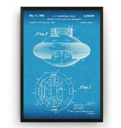 Mercury Tilting System 1965 Patent Print - Magic Posters