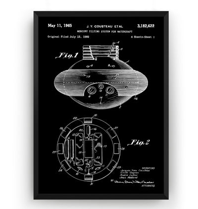 Mercury Tilting System 1965 Patent Print - Magic Posters