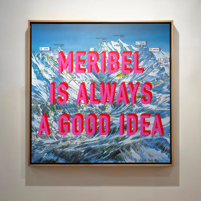 Meribel Retro Pop Art Ski Map Print - Magic Posters
