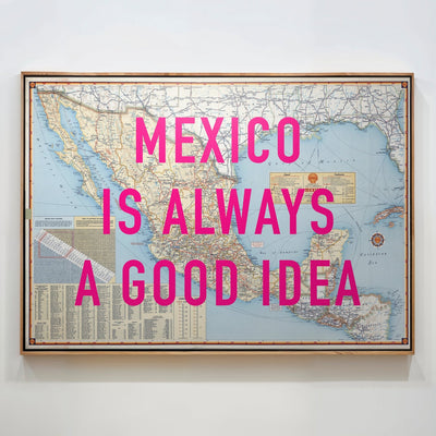 Mexico Retro Pop Art Map Print (Landscape) - Magic Posters