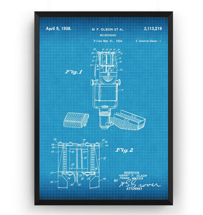 Microphone 1938 Patent Print - Magic Posters