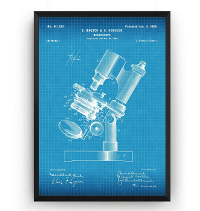 Microscope 1899 Patent Print - Magic Posters