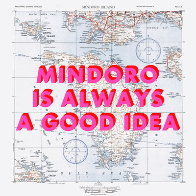 Mindoro Island Retro Pop Art Map Print (square) - Magic Posters