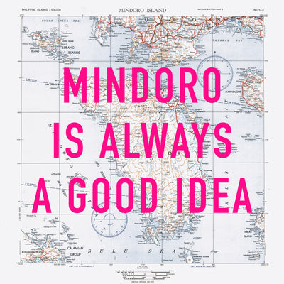 Mindoro Island Retro Pop Art Map Print (square) - Magic Posters