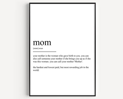 Mom Definition Print - Magic Posters