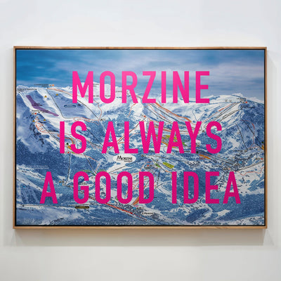 Morzine Retro Pop Art Map Print (Landscape) - Magic Posters