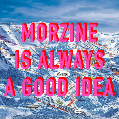 Morzine Retro Pop Art Ski Map Print (Square)